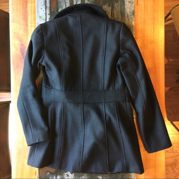 Black Wool Peacoat - Picture 4 of 5